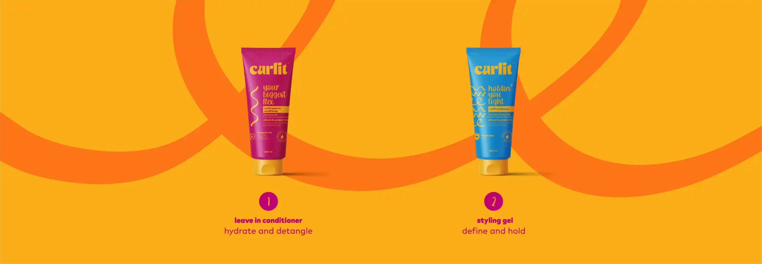 Curlit leave-in conditioner hydrate and detangle for curly hair, enhancing moisture and manageability.