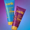 Vibrant curlit hair styling products for curly and wavy hair, featuring holdin' you tight gel and your biggest flex conditioner, silicone & paraben free, designed to enhance curls and control frizz.