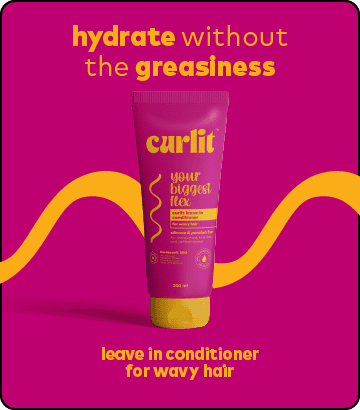 Smooth, hydrating leave-in conditioner for wavy hair, designed to provide moisture without greasiness, strengthens hair, and enhances wave definition with Curlit’s best curl care formula.