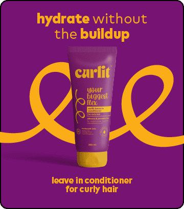 Moisturizing leave-in conditioner for curly hair from Curlit, designed to hydrate without weighing down curls.