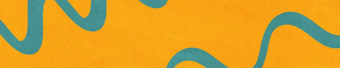 Vibrant abstract image with bold blue squiggly lines on a warm orange background, perfect for emphasizing creativity, energy, and modern design themes. Ideal for arts, fashion, or lifestyle-related content.